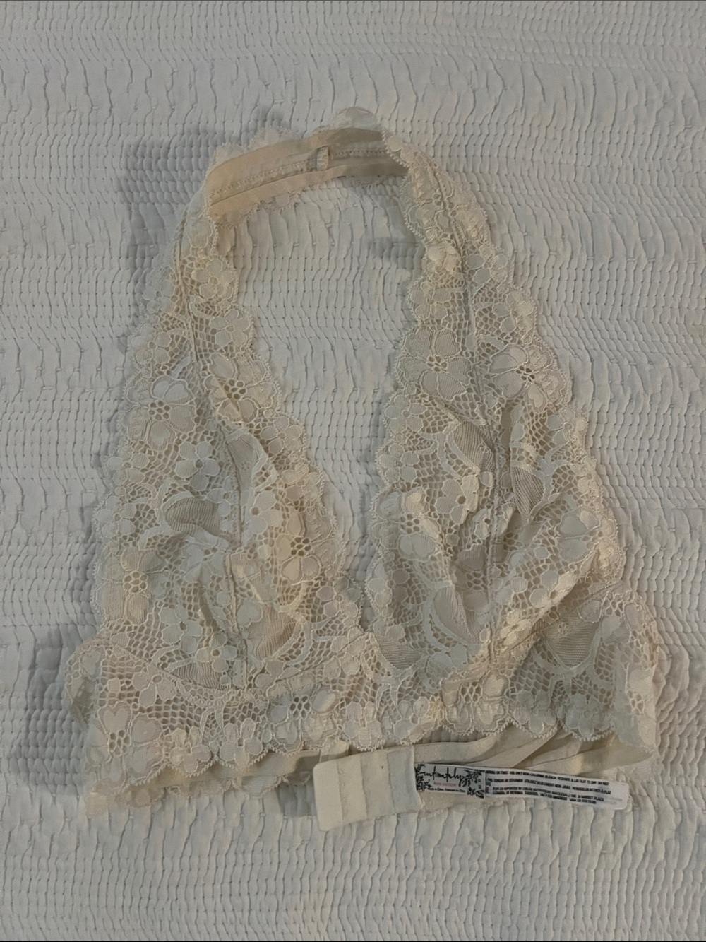Free People Cream Lace Bralette
